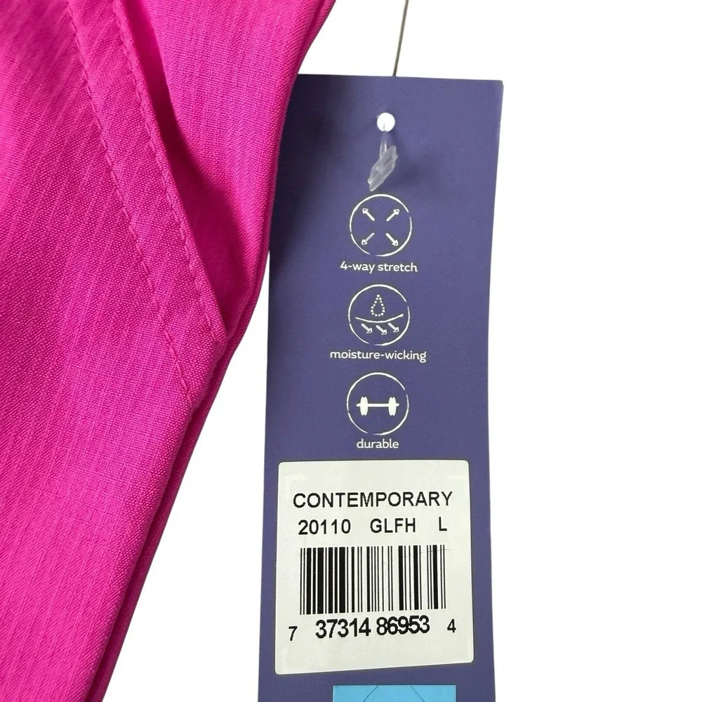 HeartSoul Glam Fuchsia Scrubs Heart Breaker Low Rise Large Pants 20110 NEW!